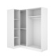 Eckkleiderschrank ESSEN Weiß 4 Türen - fanmuebles