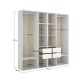 Vestidor Suit Blanco Natural Reversible 196x205x45 cm