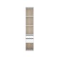 Colonna Guardaroba Suit Bianco e Naturale 45 cm