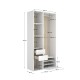 Vestidor Abierto Suit 100 cm Blanco Reversible - fanmuebles