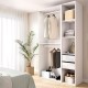 Offener Kleiderschrank Suit Weiß Natur Reversibel - fanmuebles