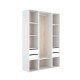 Armoire Dressing Ouvert Suit Blanc et Naturel - fanmuebles