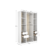 Armoire Dressing Ouvert Suit Blanc et Naturel - fanmuebles