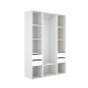 Roupeiro Closet Aberto Suit Branco e Natural - fanmuebles
