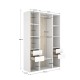 Roupeiro Closet Aberto Suit Branco e Natural - fanmuebles