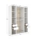 Vestidor Abierto Suit Blanco Natural 158 cm - fanmuebles