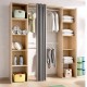 Anpassbarer Kleiderschrank mit Vorhang Suit Natur 178 - fanmuebles
