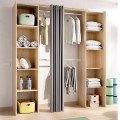 Cabina armadio adattabile con tenda - Suit - Naturale 110/178 x 205 x 50 cm
