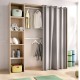 Anpassbarer Kleiderschrank mit Vorhang Suit Natur 178 - fanmuebles