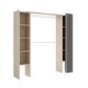 Anpassbarer Kleiderschrank mit Vorhang Suit Natur 178 - fanmuebles