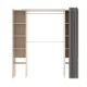 Dressing Adaptable avec Rideau Suit Naturel 178 - fanmuebles