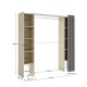 Anpassbarer Kleiderschrank mit Vorhang Suit Natur 178 - fanmuebles