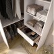 Offener Eckkleiderschrank Suit Naturweiß 100x88cm - fanmuebles