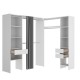 Composizione Cabina Armadio Angolare adattabile Suit Bianco
