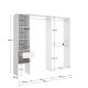 Suit Schrank Weiß Ecke/Gerade