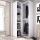 Dressing d'angle Suit Blanc Naturel 84,5 x 205 x 84,5 cm