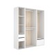 Dressing Ouvert Suit Blanc 180 cm 3 Colonnes Réversible - fanmuebles