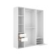 Cabina Armadio Aperta Suit Bianco 180 cm 3 Colonne Reversibile - fanmuebles