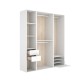 Roupeiro Closet Suit Branco 180 cm 3 Colunas Reversível - fanmuebles