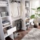 Dressing adaptable Suit Blanc 140-200 x 185 cm
