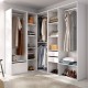 Cabina armadio angolare XXL Suit bianco naturale scarpiera - fanmuebles