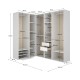Roupeiro closet canto sapateira Suit branco natural - fanmuebles