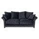 3-Sitzer Sofa Klassisch Ziernägel Dunkelgrau - 228x100x97cm