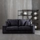 Sofá 3 Lugares Moderno Cinza Escuro - antimanchas - 230x97x93cm