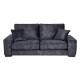 Sofá 3 Lugares Moderno Cinza Escuro - antimanchas - 230x97x93cm