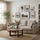 Canapé 3 Places Grand Beige Tissu - fanmuebles
