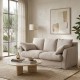2-Sitzer Sofa Beige Stoff Abziehbar - fanmuebles