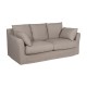 Divano 2 Posti Beige Tessuto Sfoderabile - fanmuebles