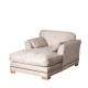 Chaise Longue Sofa Beige Fleckenschutz & Viskoelastik