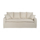 SOFÁ 4 PLAZAS CREMA TEJIDO SALÓN 220 X 100 X 91 CM
