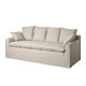 SOFÁ 4 PLAZAS NATURAL TEJIDO SALÓN 220 X 100 X 91 CM