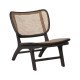 Sillón Madera Caoba y Ratán Negro 58x84x74 cm - fanmuebles
