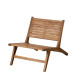 Fauteuil Détente Teck et Maille Naturel - fanmuebles