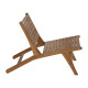 Fauteuil Détente Teck et Maille Naturel - fanmuebles