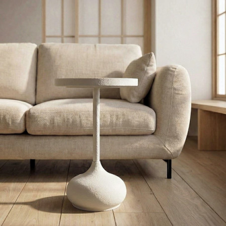 MESITA BLANCO METAL 45 X 45 X 48,50 CM