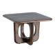MESA CENTRO MARRÓN MADERA DE MANGO 60 X 60 X 40 CM