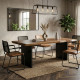 Mesa de jantar Suar e Ferro 200x80 cm - fanmuebles