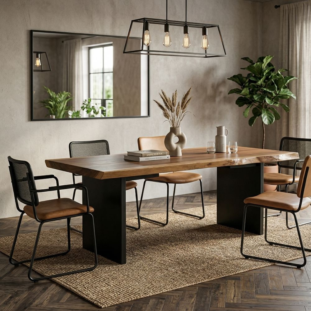 Esstisch Suar und Eisen 200x80 cm - fanmuebles