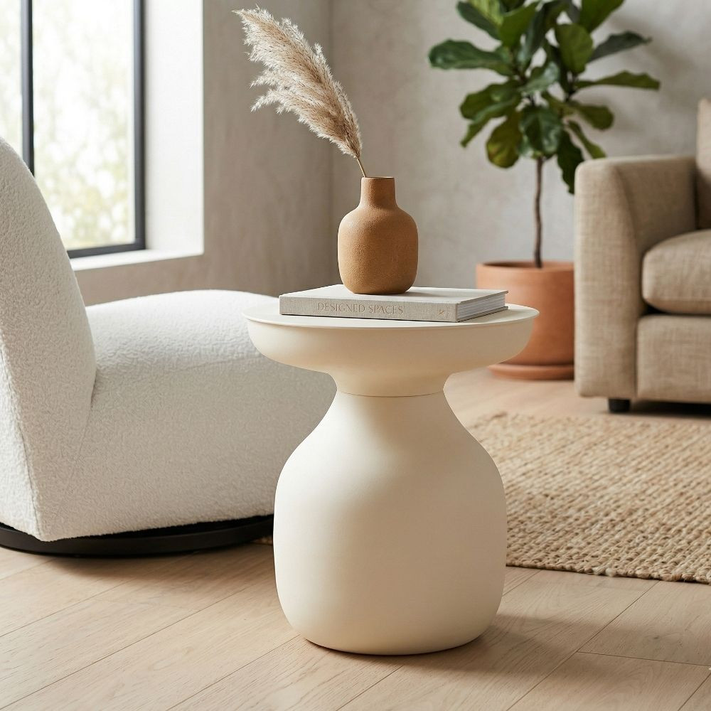 Mesita Blanco Roto 46 x 51 x 46 cm