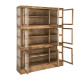 VITRINA MADERA RECICLADA SALÓN 155 X 40 X 201,50 CM