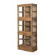 VITRINA MADERA RECICLADA SALÓN 80 X 40 X 201,50 CM
