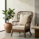 Sillón Pavo Real Ratán Natural 82x108x78 cm - fanmuebles