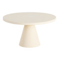 MESITA CREMA ACERO 71 X 71 X 38 CM
