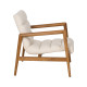 Poltrona Mid-Century em Teca e Tecido Natural 79 x 76 cm