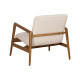 Mid-Century Sessel aus Teakholz und Naturstoff 79 x 76 cm