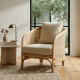 Sillón Ratán Natural y Cojines 12cm 68x76x68 - fanmuebles